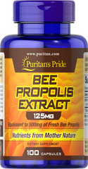 Прополис, Bee Propolis, Puritan's Pride, 500 мг, 100 капсул (PTP-13812), фото