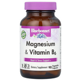Bluebonnet Nutrition, магній та вітамін B6, 90 вегетаріанських капсул (BLB-00735), фото