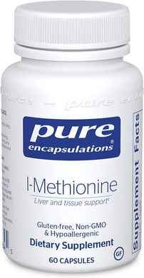 L-метіонін, l-Methionine, Pure Encapsulations, 60 капсул (PE-00184), фото