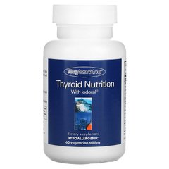 Allergy Research Group, Thyroid Nutrition с йодоралом, 60 вегетарианских таблеток (ALG-77670), фото