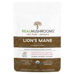 Real Mushrooms, Lion's Mane, Cognition, нерасфасованный порошок, 60 г (RMS-43873), фото