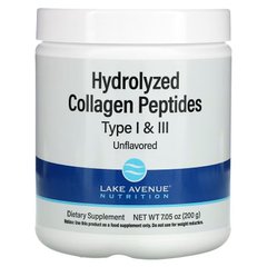 Lake Avenue Nutrition, пептиди гідролізованого колагену типів 1 та 3, без смакових добавок, 200 г (LKN-01872), фото
