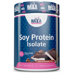 Haya Labs, 100% Soy Protein Isolate без ГМО, шоколад, 454 г (818726), фото