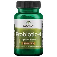 Swanson, Пробиотик-4, ProBiotic-4, 3 миллиарда КОЕ, 60 капсул (SWV-19003), фото