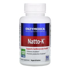 Enzymedica, Natto-K, для серцево-судинної системи, 90 капсул (ENZ-22090), фото