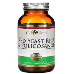 LifeTime Vitamins, красный ферментированный рис и поликозанол, 60 вегетарианских капсул (LIF-29011), фото