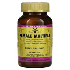 Вітаміни для жінок, Female Multiple, Solgar, 60 таблеток (SOL-59198), фото