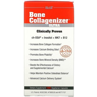 BioSil by Natural Factors, Bone Collagenizer Ultra, 120 вегетаріанських капсул (NFS-39153), фото