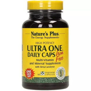 Nature's Plus, Ежедневные мультивитамины без железа, Ultra One, 60 гелевых капсул (NAP-30081), фото