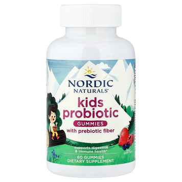 Nordic Naturals, Zero Sugar Kids Probiotic Gummies, Пробиотики для детей, без сахара, со вкусом ягод, 30 жевательных таблеток (NOR-01692), фото