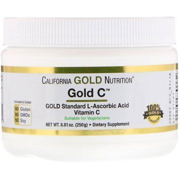 Витамин C, California Gold Nutrition, 1000 мг, 250 гр (CGN-00935), фото