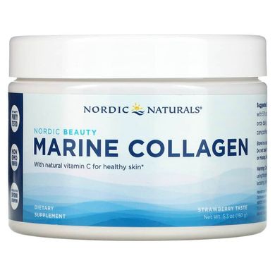Морський колаген, з полуничним ароматом, Marine Collagen, Nordic Naturals, 150 г (NOR-01664), фото