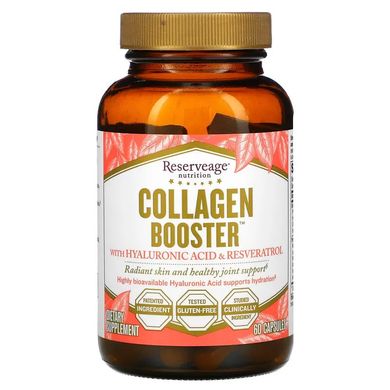 ReserveAge Nutrition, Collagen Booster с гиалуроновой кислотой и ресвератролом, 60 капсул (REA-97864), фото