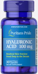 Гіалуронова кислота, Hyaluronic Acid, Puritan's Pride, 100 мг, 30 капсул (PTP-17687), фото