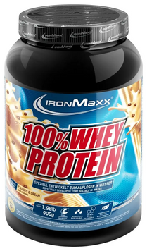 IronMaxx, 100% Whey Protein, печиво+крем, 900 г (815130), фото