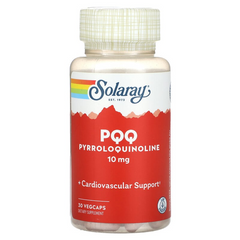 Solaray, PQQ, піролохінолін, 10 мг, 30 рослинних капсул (SOR-52747), фото