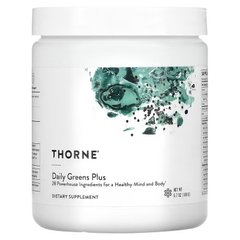 Thorne Research, Daily Greens Plus, щоденна добавка із зеленню, 189 г (THR-01422), фото