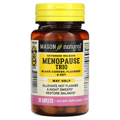 Mason Natural, Поддержка при менопаузе, клопогон, льняное семя и соя, 30 каплет (MAV-14288), фото