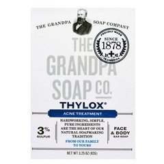 The Grandpa Soap Co., Брусковое мыло для лица и тела, Thylox, борьба с акне, 92 г (GDP-01212), фото