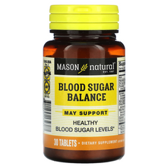 Баланс цукру в крові, Blood Sugar Balance, Mason Natural, 30 таблеток (MAV-13438), фото