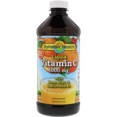 Вітамін С, цитрусовий смак, Liquid Vitamin C, Dynamic Health, рідкий, 1000 мг, 473 мл (DNH-10039), фото