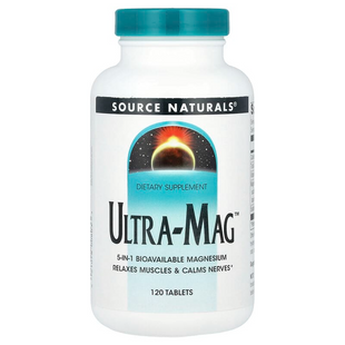 Source Naturals, Ultra-Mag, Ультра магній та вітамін В6, 120 таблеток (SNS-00803), фото