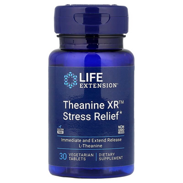 Life Extension, Theanine XR&trade;, средство для снятия стресса, 30 вегетарианских таблеток (LEX-24293), фото