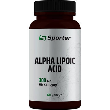 Альфа-ліпоєва кислота 300 мг Sporter Alpha Lipoic Acid - 60 капсул, фото