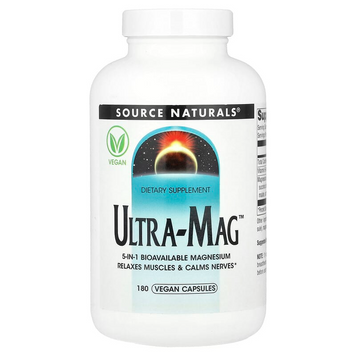 Source Naturals, Ultra-Mag, 5-в-1 біодоступний магній, 180 вегетеріанських капсул (SNS-02952), фото