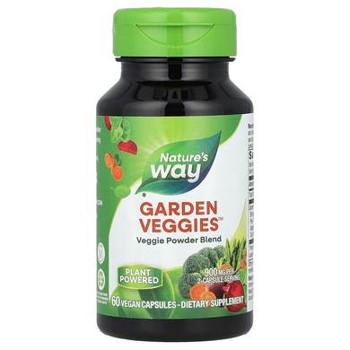 Nature's Way, Garden Veggies™, смесь растительных порошков, 450 мг, 60 веганских капсул (NWY-14793), фото