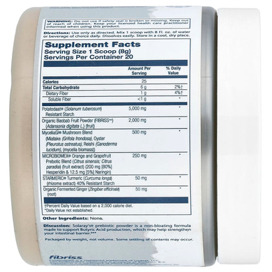 Пребиотический порошок Solaray Mycrobiome Prebiotic Powder без вкуса &ndash; 160 г, фото