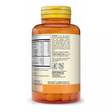 Mason Natural, Мультивитамины для взрослых 50+, без железа, 180 таблеток (MAV-15977), фото