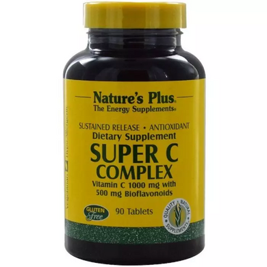 Nature's Plus, Супер C комплекс, з поступовим вивільненням, 90 таблеток (NAP-02480), фото