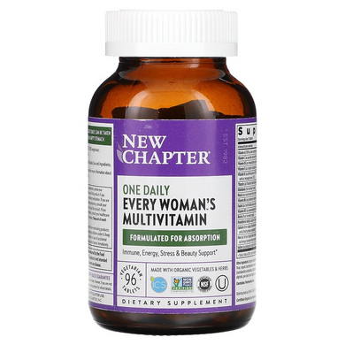 New Chapter, Every Woman, ежедневный мультивитаминный комплекс для женщин, 96 вегетарианских таблетки (NCR-00334), фото