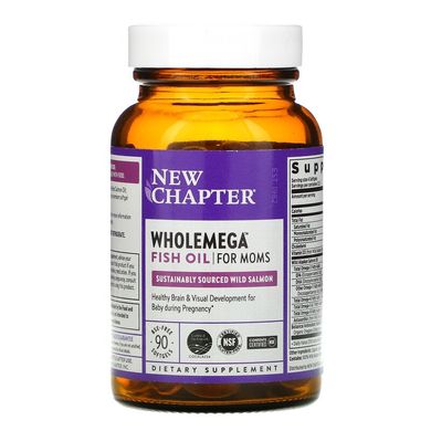 New Chapter, Рыбий жир Wholemega для мам, 90 мягких таблеток (NCR-05016), фото
