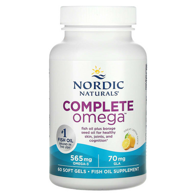 Nordic Naturals, Complete Omega, лимонний смак, 1000 мг, 60 гелевих капсул (NOR-01770), фото