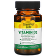 Вітамін D3 (висока доза) Country Life Vitamin D3 - 10 000 МО, 60 капсул, фото