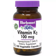 Витамин K2 100 мкг, Vitamin K2, Bluebonnet Nutrition, 100 вегетарианских капсул (BLB-00653)