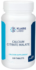 Кальций цитрат-малат, Calcium Citrate-Malate, Klaire Labs, 120 таблеток (KLL-01234), фото