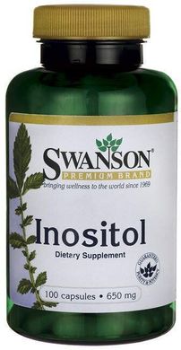 Інозітол, Inositol, Swanson, 650 мг, 100 капсул (SWV-01874), фото
