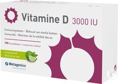 Витамин Д, Vitamin D, Metagenics, 3000 МЕ, вкус лайма, 168 жевательных таблеток (MET-38219), фото