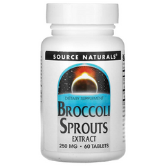 Source Naturals, Брокколі, Broccoli Sprouts Extract, екстракт паростків, 250 мг, 60 таблеток (SNS-41104), фото