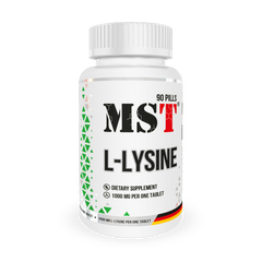 MST Nutrition, Лізін, Lysine, 1000, 90 таблеток (MST-00348), фото