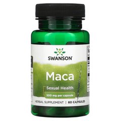 Swanson, Мака, 500 мг, 60 капсул (SWV-08011), фото