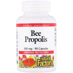 Прополис, Propolis, Natural Factors, 500 мг, 90 капсул (NFS-03161), фото