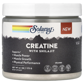 Креатин із мумійо 5000 мг Solaray Creatine with Shilajit | без смаку - 173 г, фото