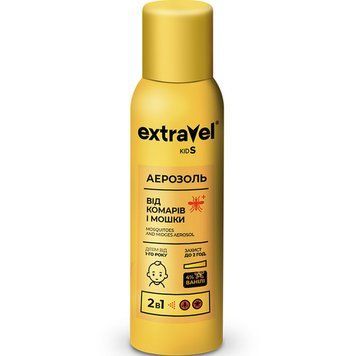 Аэрозоль от комаров и мошек Экстревел&reg; Кидс (Extravel&reg; Kids) | репеллентный, для детей от 1 года - 80 мл, фото