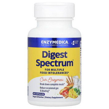 Пищеварительные ферменты Enzymedica Digest Spectrum | при пищевой непереносимости и чувствительности - 90 капсул, фото