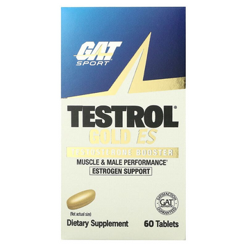 GAT, Testrol Gold ES, засіб для підвищення рівня тестостерону, 60 таблеток (GAT-02139), фото