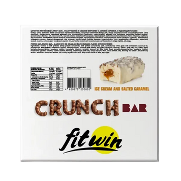 FitWin, Crunch Bar 25%, без сахара, мороженое и соленая карамель, 50 г - 12 шт (FTW-23085), фото